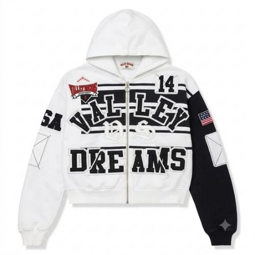 Black And White Valley Hoodie Black And White Valley Hoodie