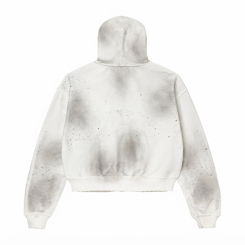 White Valley Hoodie Back