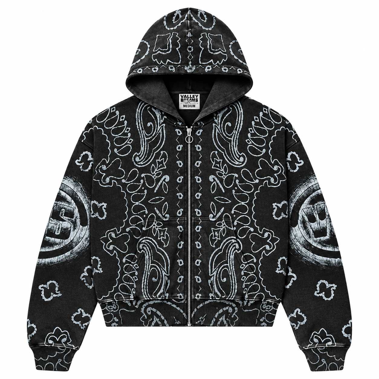 Valley Black Flag Zip Up Hoodie Valley Black Flag Zip Up Hoodie